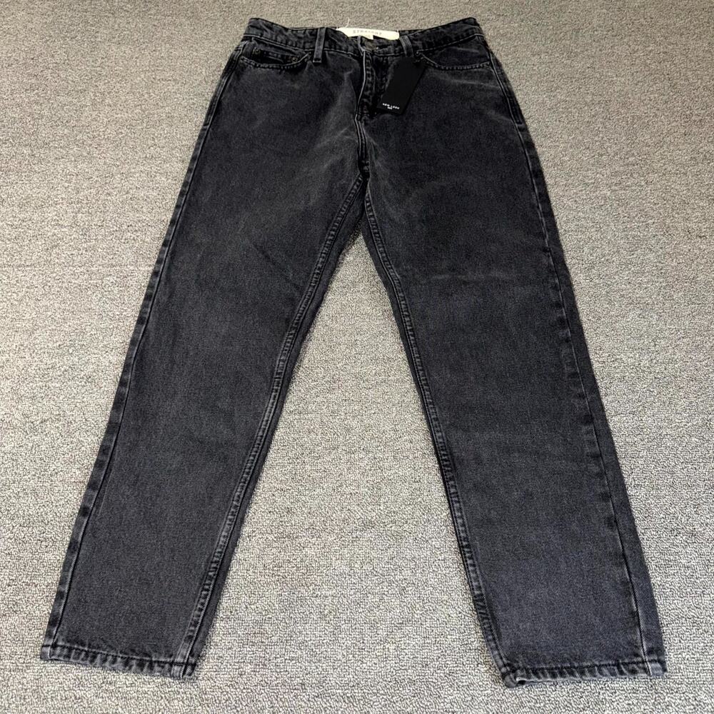 New Look Slim Straight Jeans Men’s 30R Black Denim Dark Wash Cropped NEW NWT‎